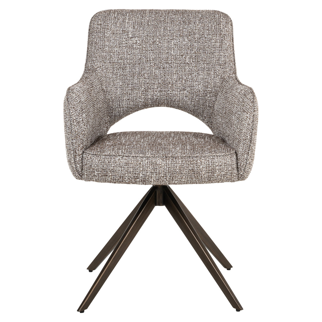 Richmond Eetkamerstoel Ginerva Earth Tweed Swivel