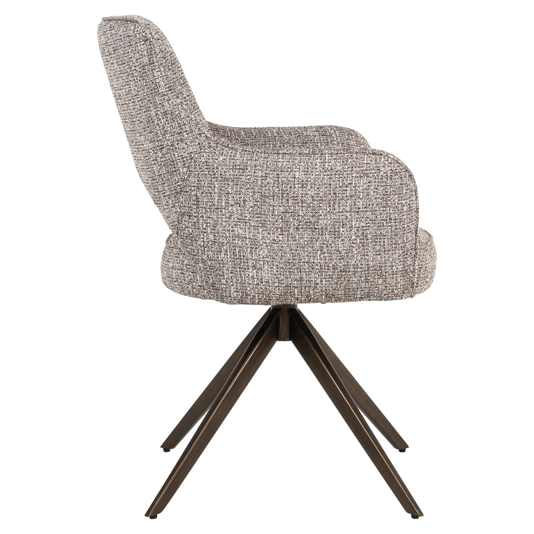 Richmond Eetkamerstoel Ginerva Earth Tweed Swivel