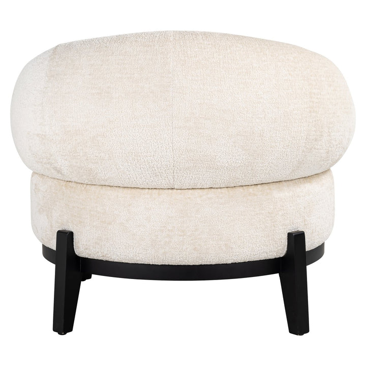 Lounge chair Montana white chenille