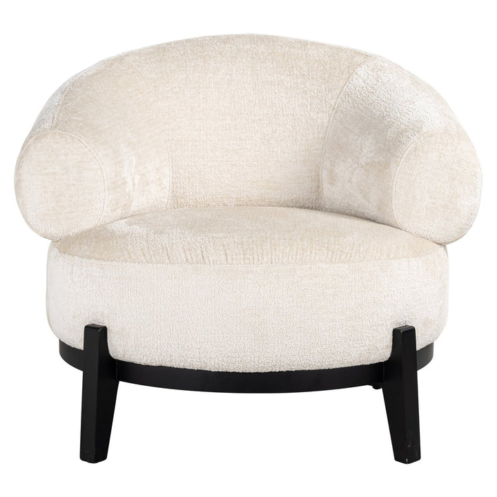Lounge chair Montana white chenille