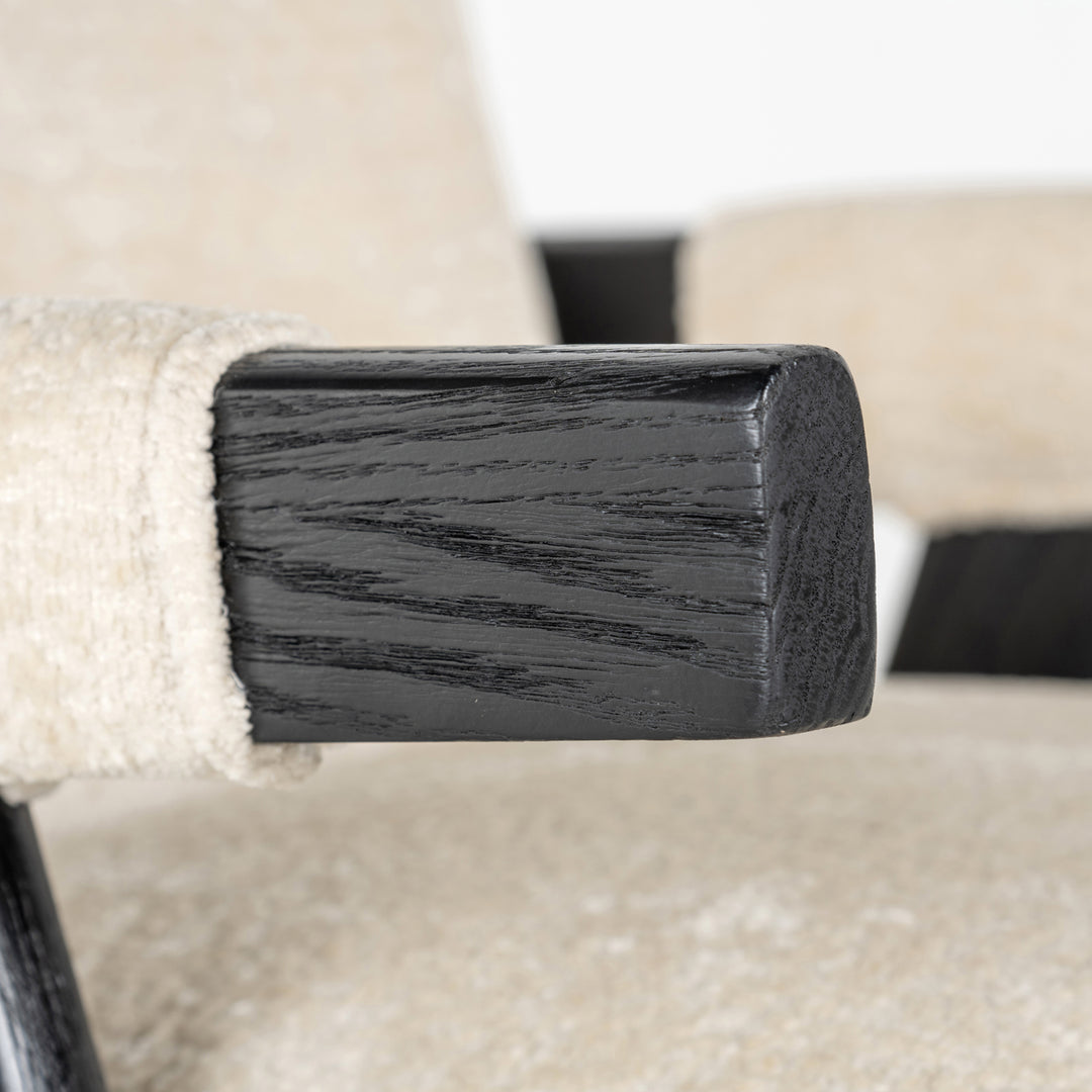 Richmond Eetkamerstoel Cooper, White Chenille - detail | CéJor Wonen