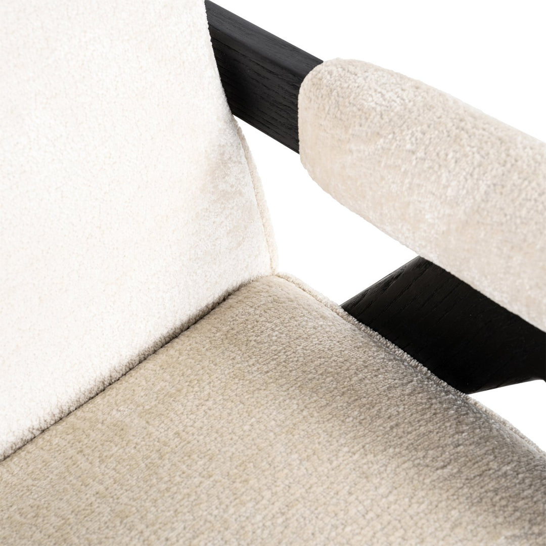 Lounge-Sessel Cooper, weißes Chenille