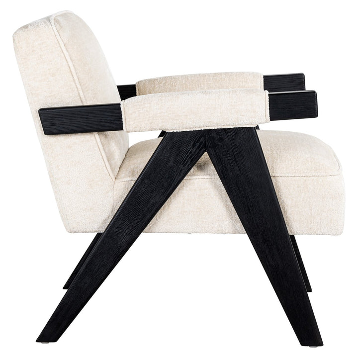 Lounge-Sessel Cooper, weißes Chenille