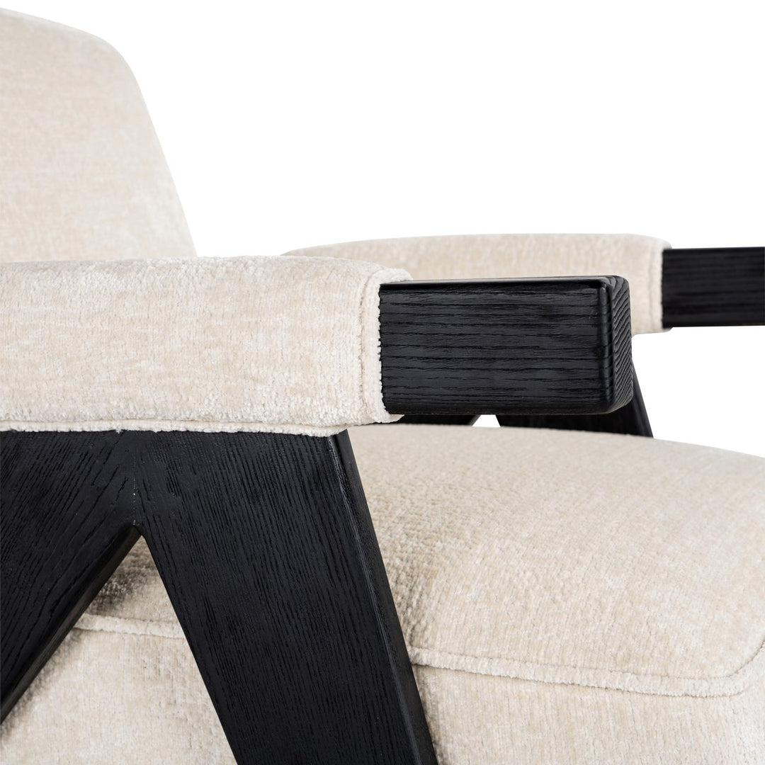 Lounge-Sessel Cooper, weißes Chenille