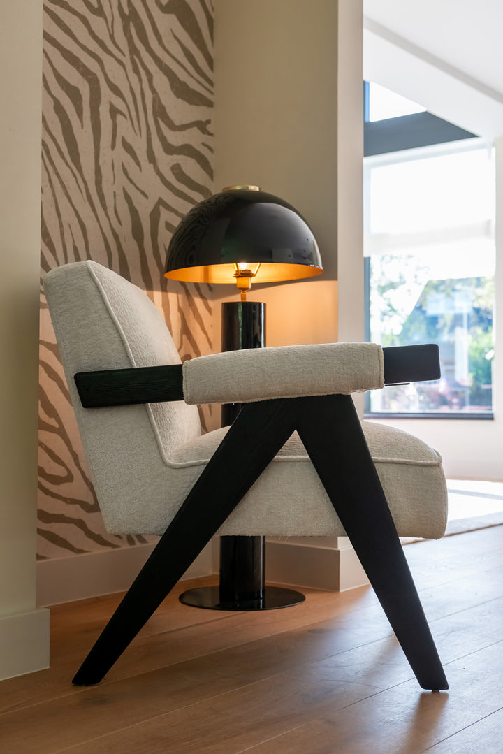 Lounge-Sessel Cooper, weißes Chenille