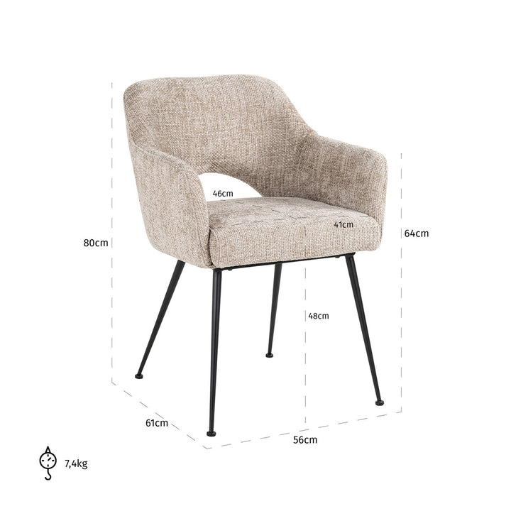 Dining room chair Jenthe renegade desert fire retardant