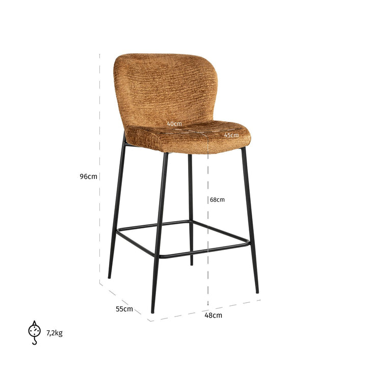 Counter chair Darby cognac fusion
