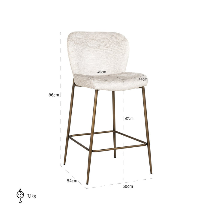 Counter chair Darby cream fusion