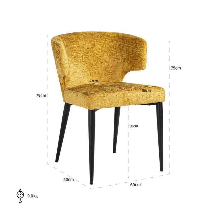 Taylor mustard fusion dining chair