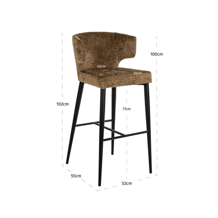 Bar chair Taylor brandy fusion fire retardant