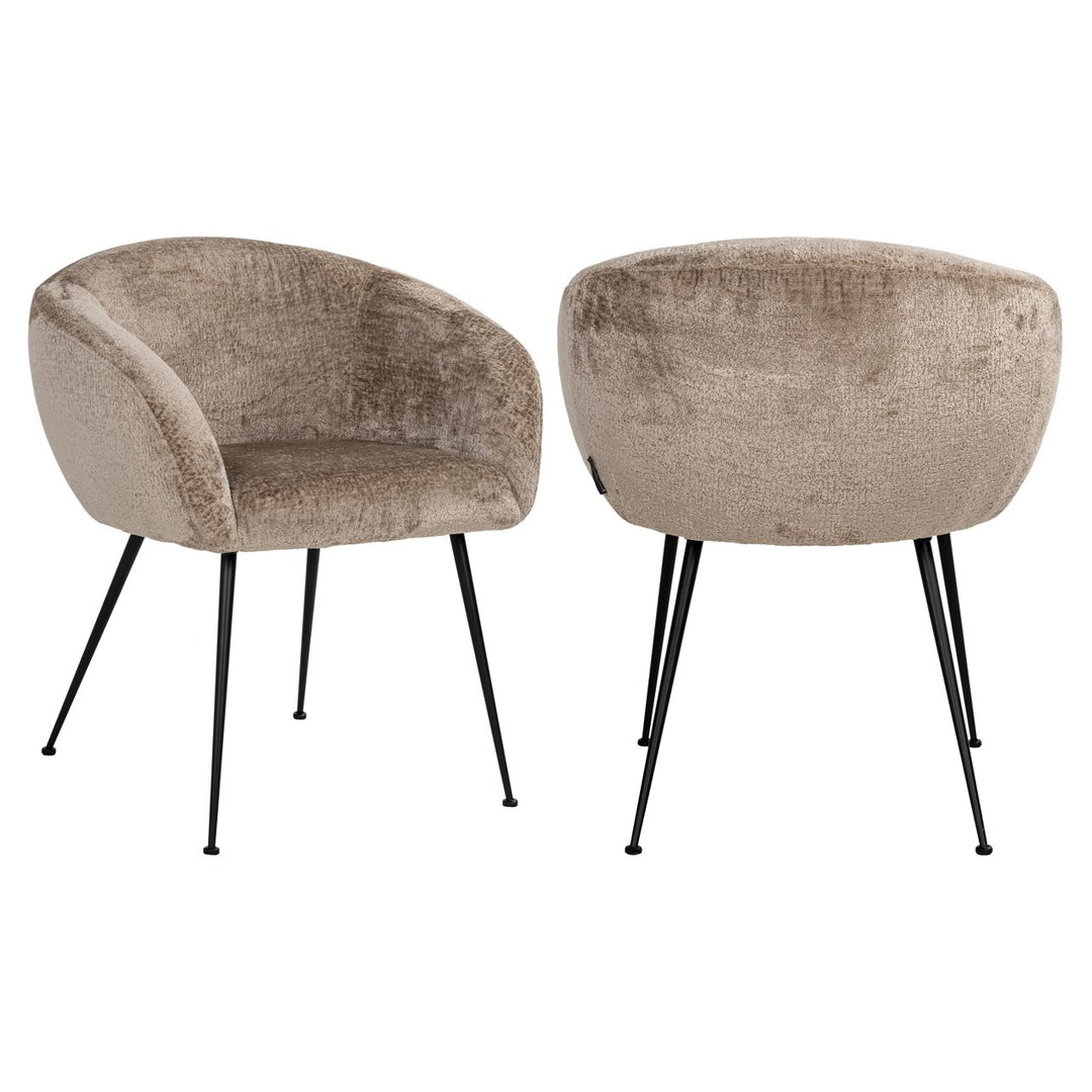 Dining room chair Ruby taupe chenille