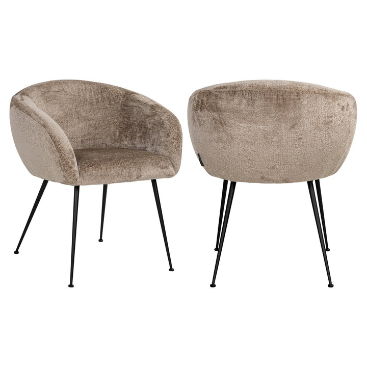 Dining room chair Ruby taupe chenille