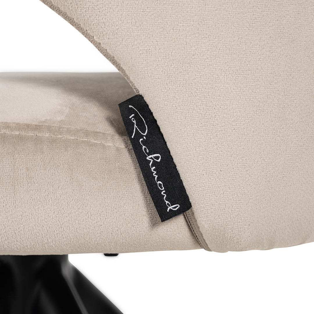 Swivel chair Milly khaki velvet (Quartz Khaki 903)