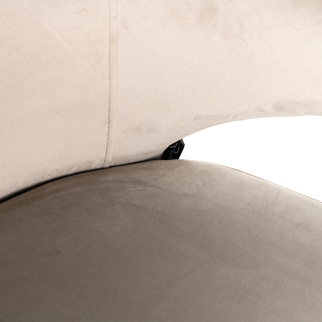 Swivel chair Milly khaki velvet (Quartz Khaki 903)