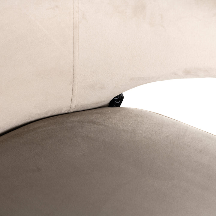 Swivel chair Milly khaki velvet (Quartz Khaki 903)