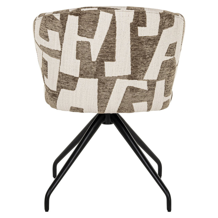 Dining room chair Milly moss graffic swivel