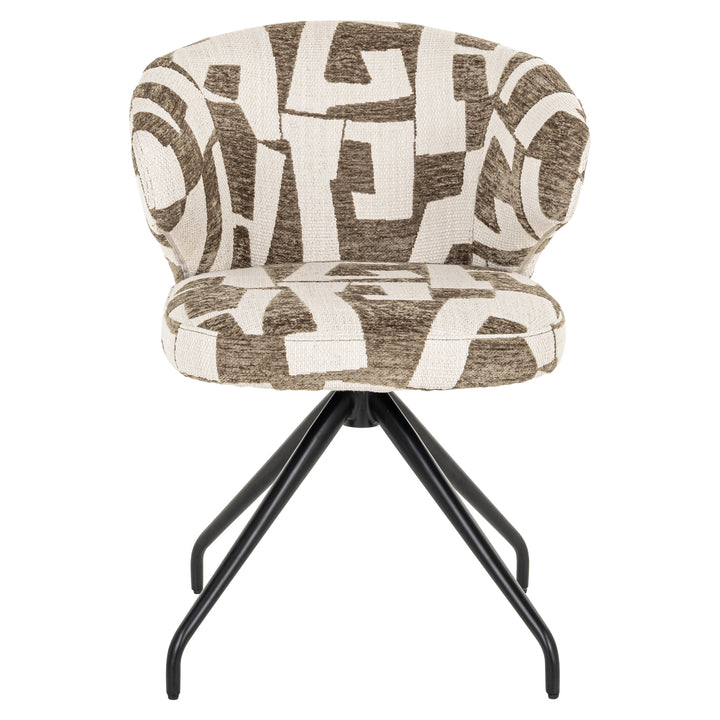 Dining room chair Milly moss graffic swivel