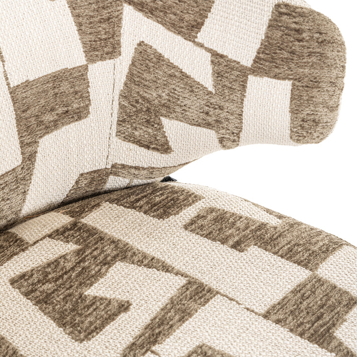 Dining room chair Milly moss graffic swivel