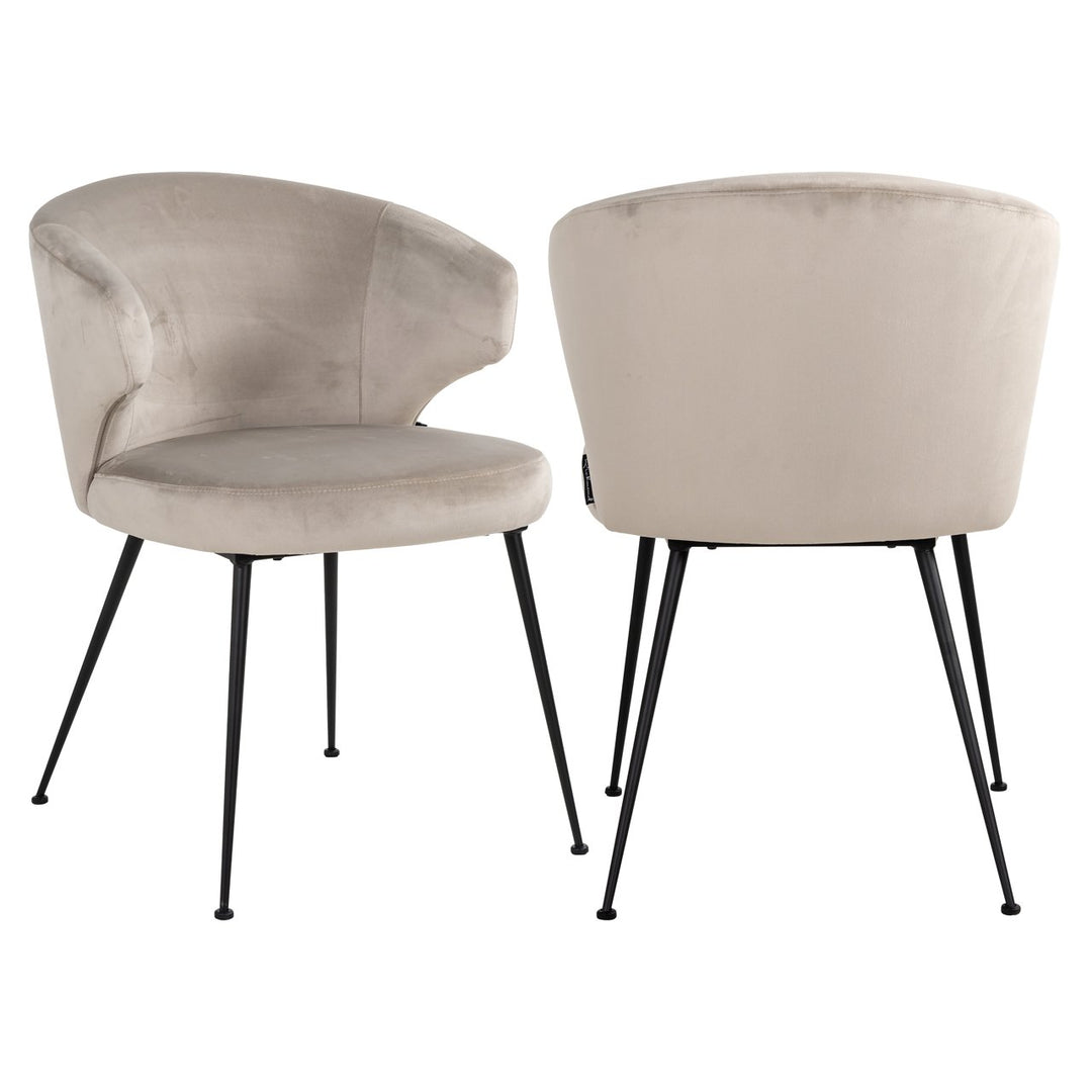 Dining room chair Xandra khaki velvet
