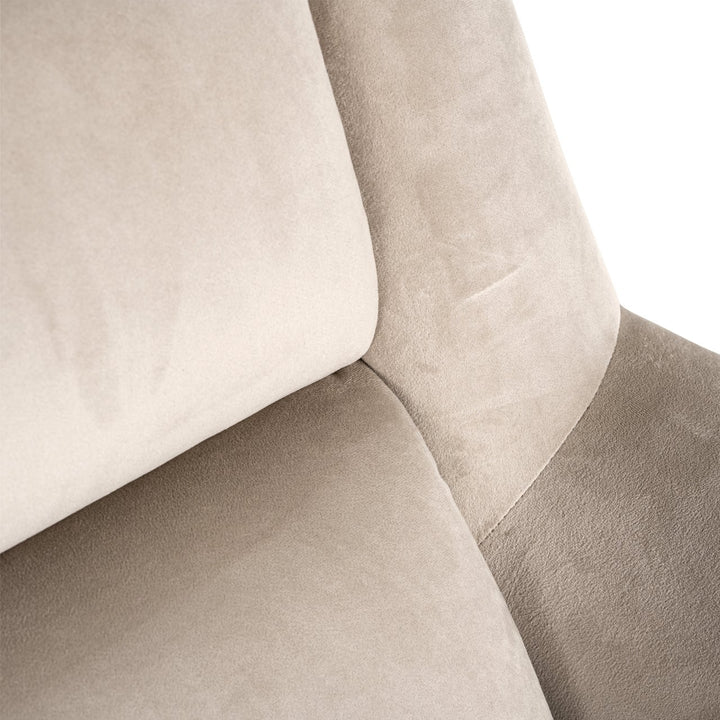 Lounge chair Nora khaki velvet swivel