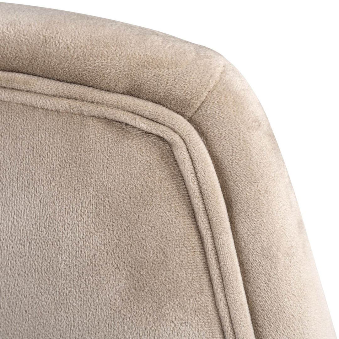 Lounge chair Nora khaki velvet swivel