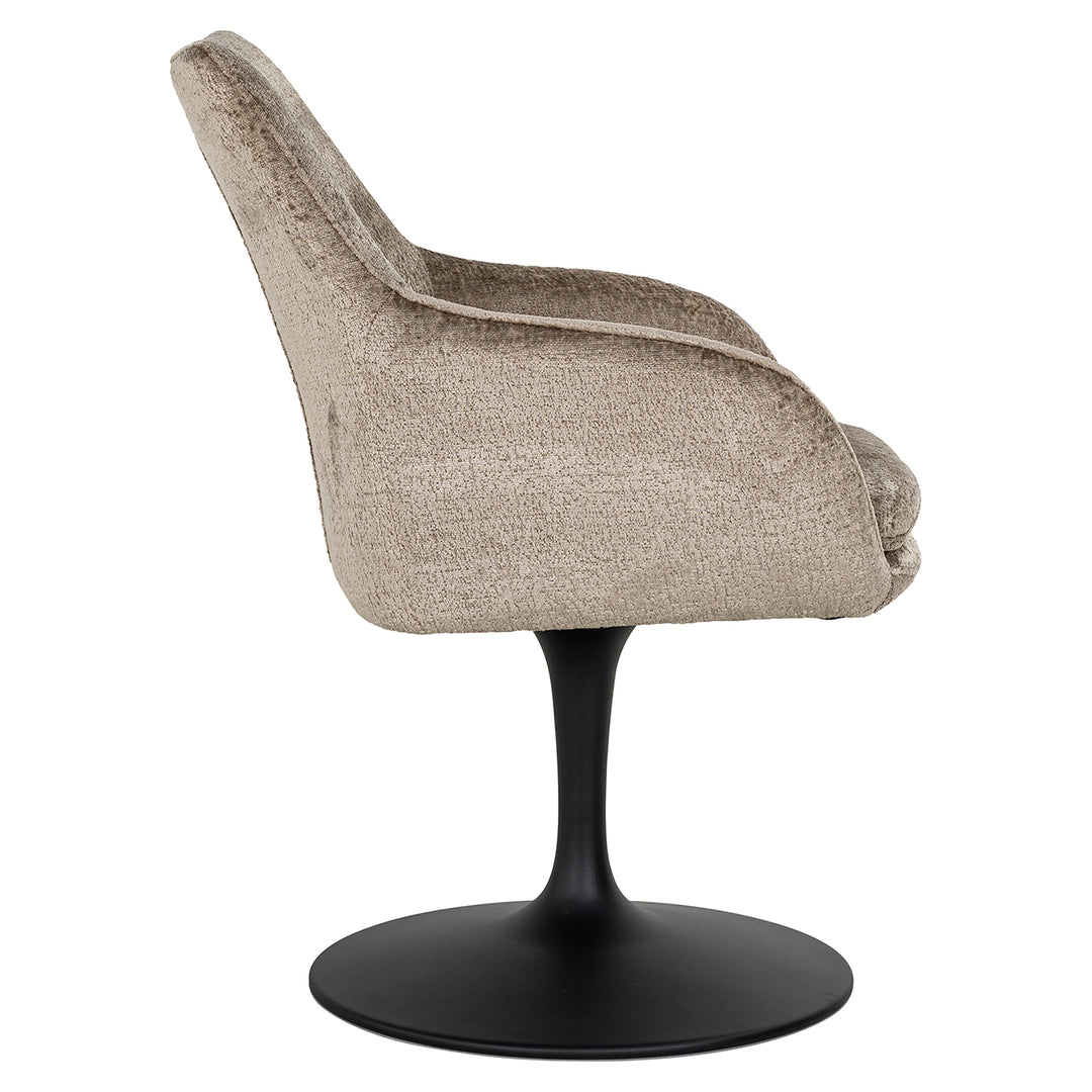 Swivel chair Marlon taupe chenille (Bergen 104 taupe chenille)