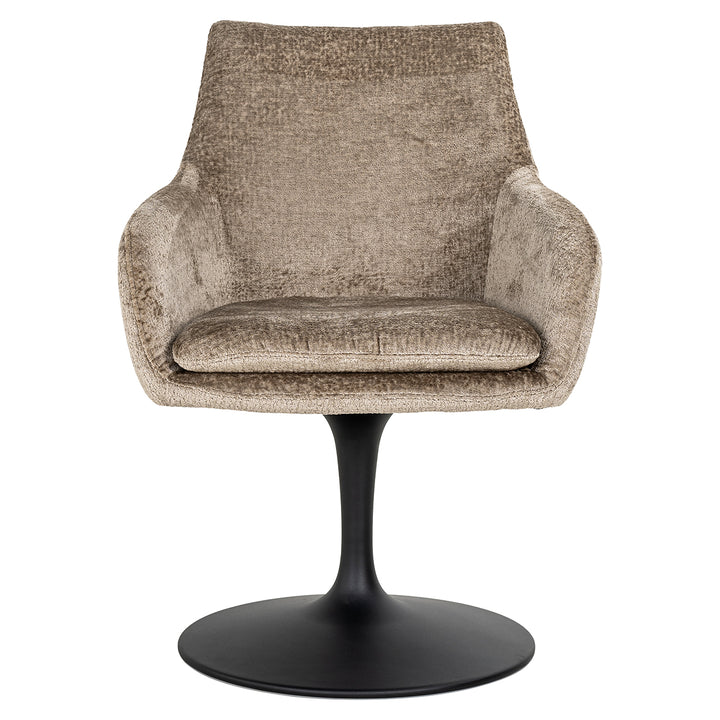 Swivel chair Marlon taupe chenille (Bergen 104 taupe chenille)