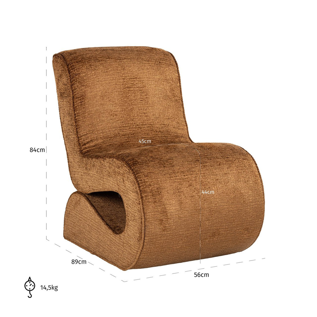 Lounge-Sessel Frankie Cognac Fusion