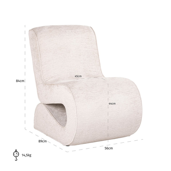 Lounge chair Frankie cream fusion
