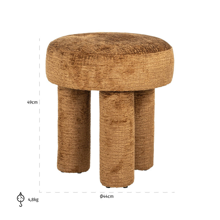 Pouf &amp; Footstool Pommery cognac fusion