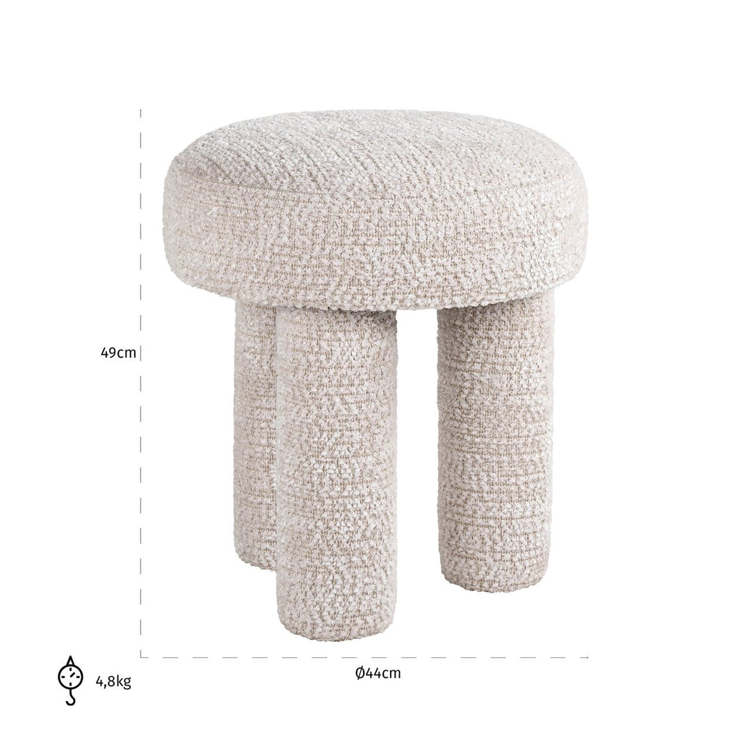 Pouf &amp; Footstool Pommery lovely cream