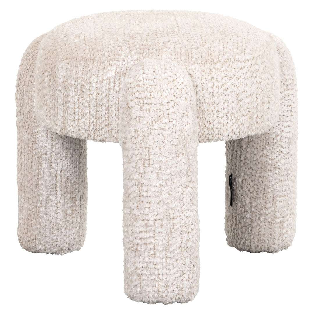 Pouf &amp; Fußhocker Holly, schöne Creme
