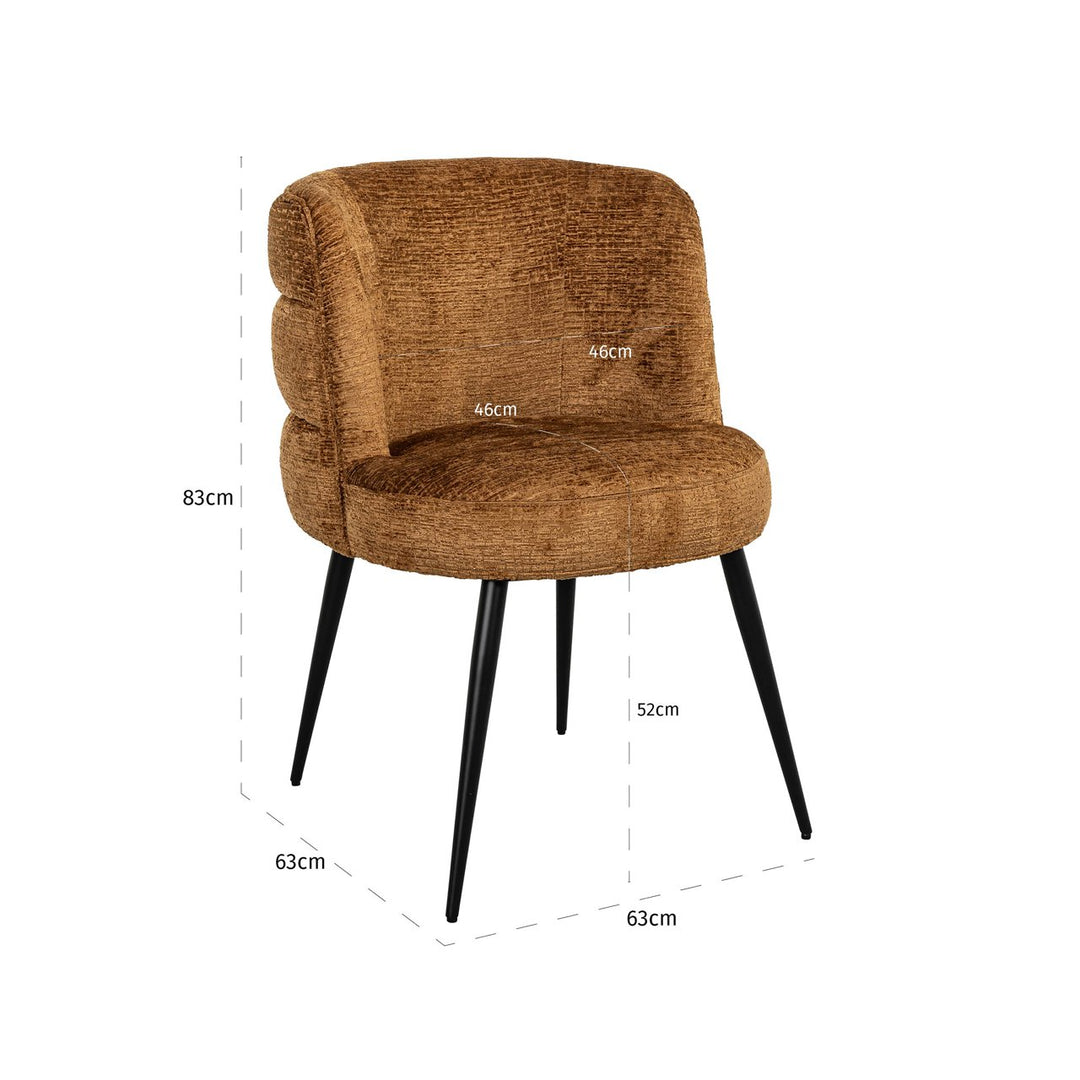Stella cognac fusion dining chair