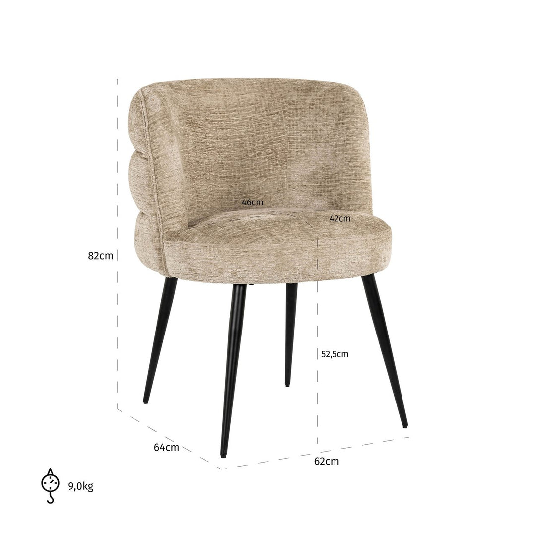 Eetkamerstoel Stella desert fusion fire retardant
