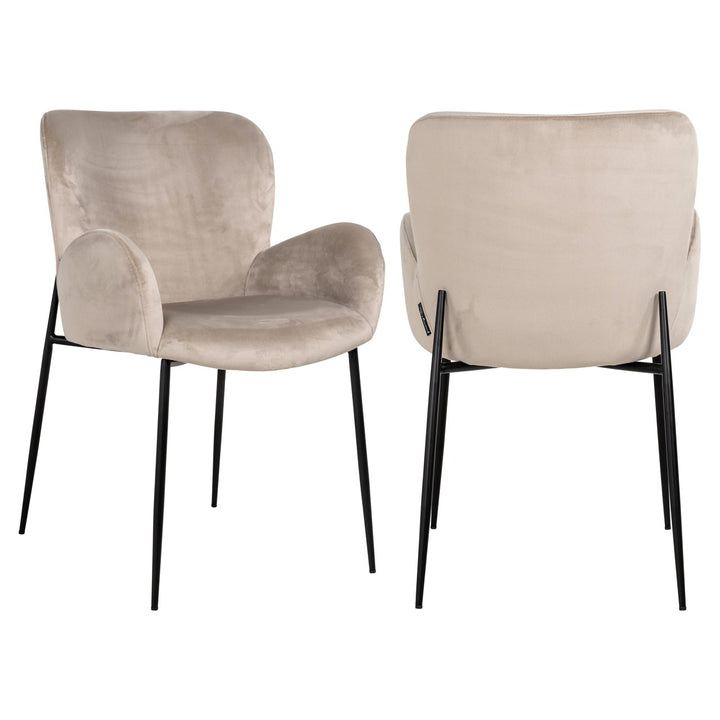 Dining room chair Amber khaki velvet fire retardant