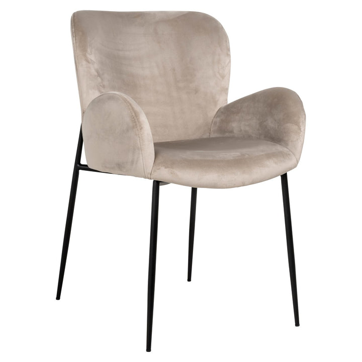 Dining room chair Amber khaki velvet fire retardant