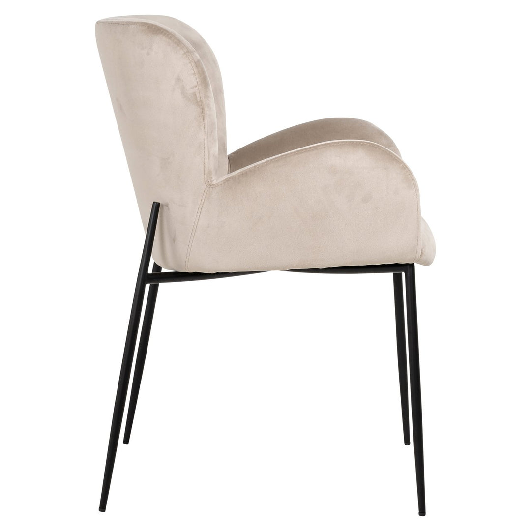 Dining room chair Amber khaki velvet fire retardant