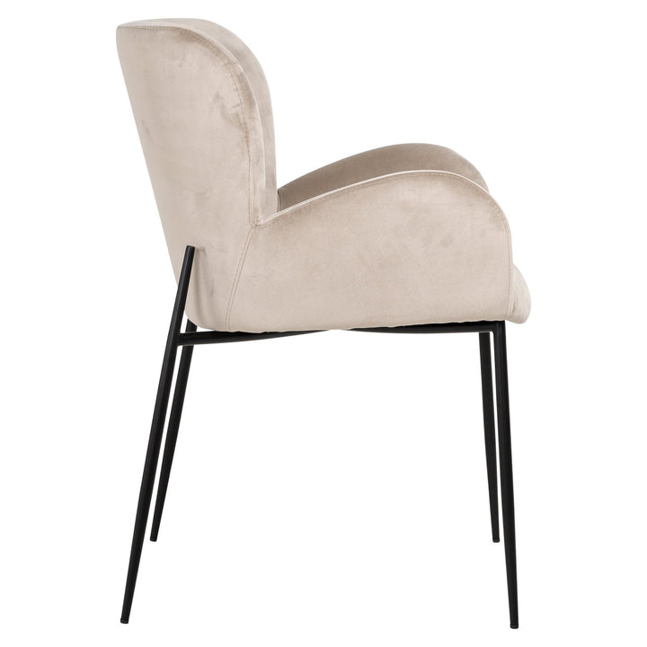 Dining room chair Amber khaki velvet fire retardant