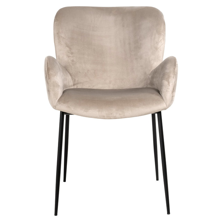 Dining room chair Amber khaki velvet fire retardant