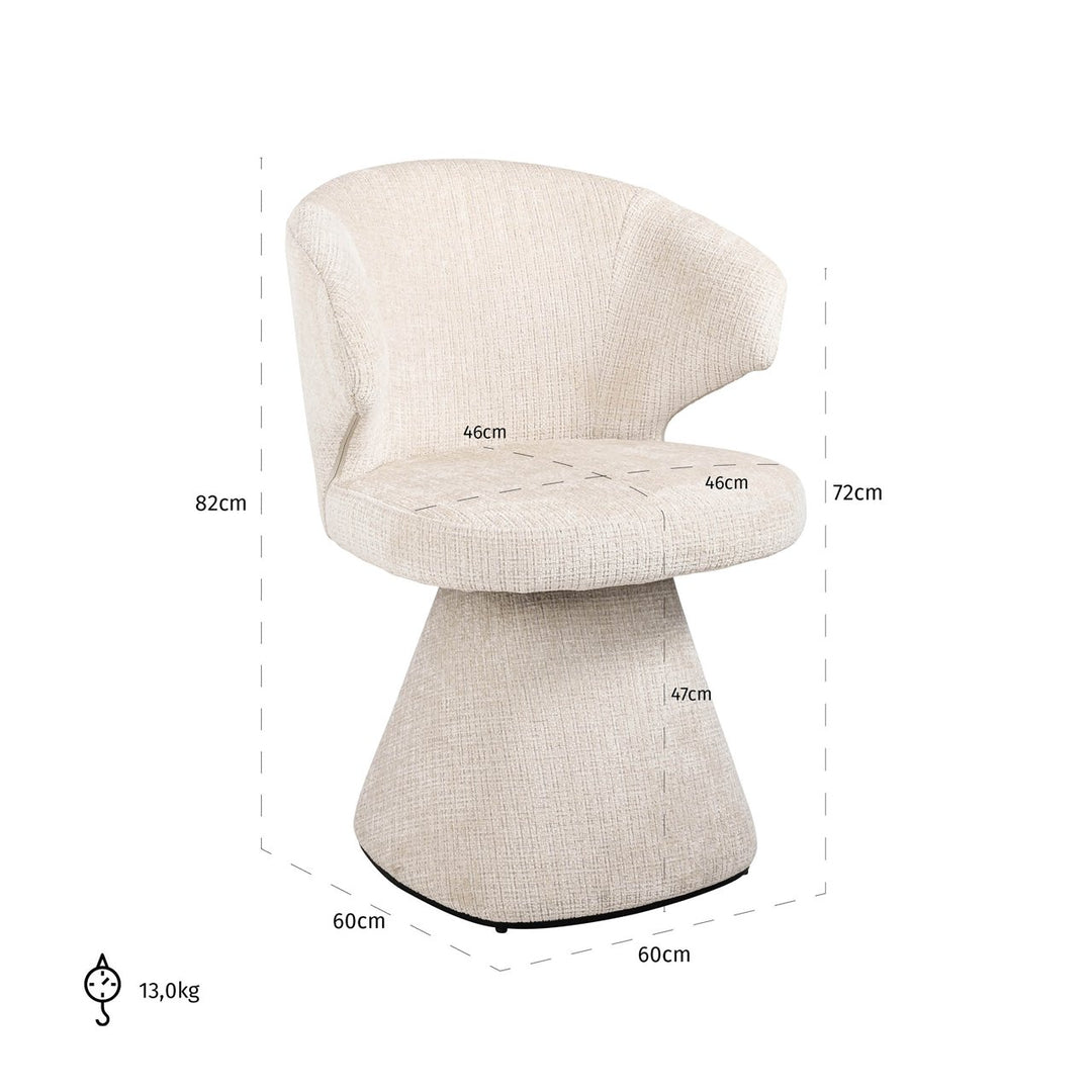 Esszimmerstuhl Gatsbi Niagara Beige, feuerhemmend