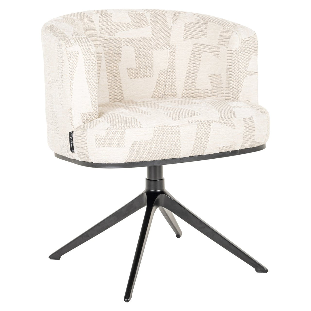 Esszimmerstuhl Cheyenne beige grafisch drehbar