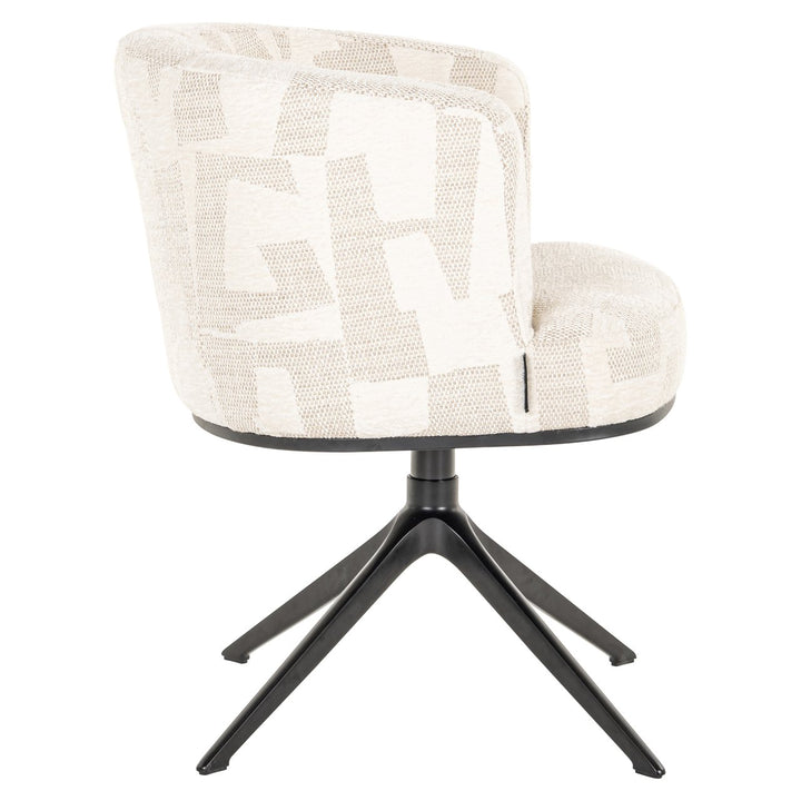 Esszimmerstuhl Cheyenne beige grafisch drehbar
