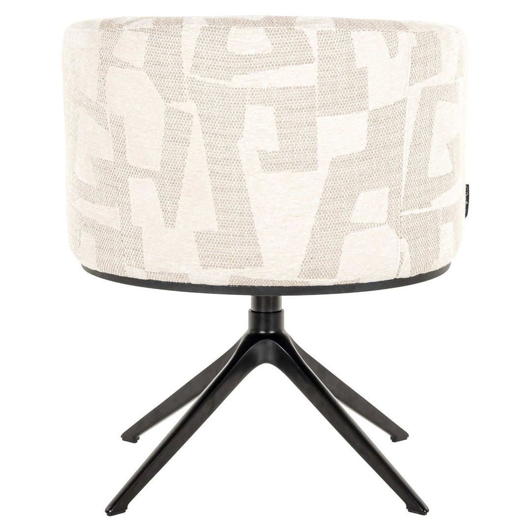 Esszimmerstuhl Cheyenne beige grafisch drehbar