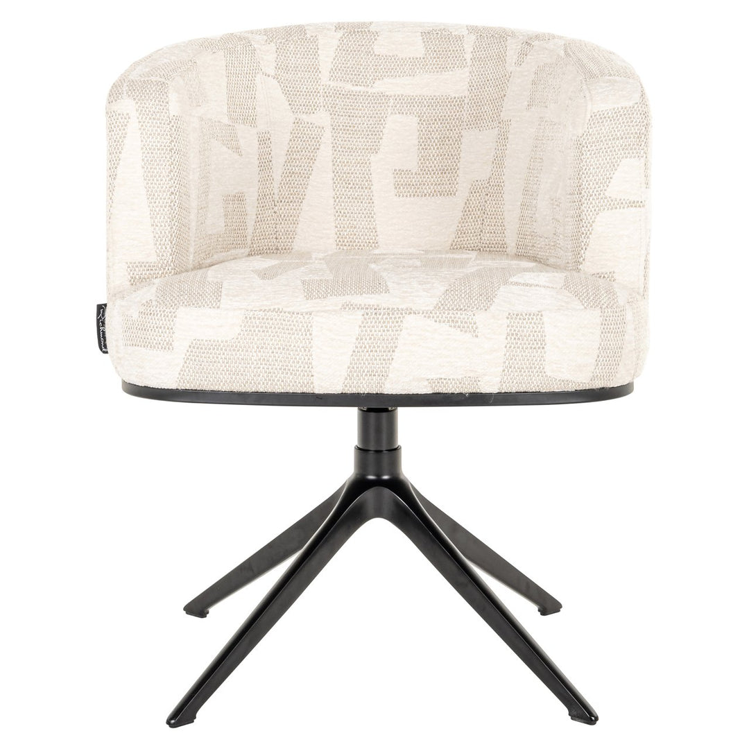 Esszimmerstuhl Cheyenne beige grafisch drehbar