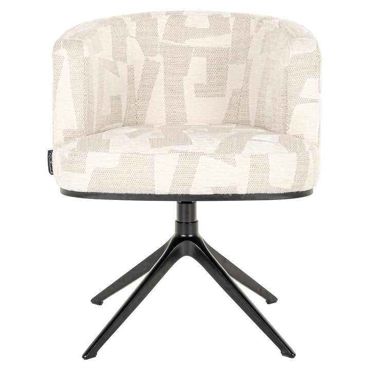 Esszimmerstuhl Cheyenne beige grafisch drehbar