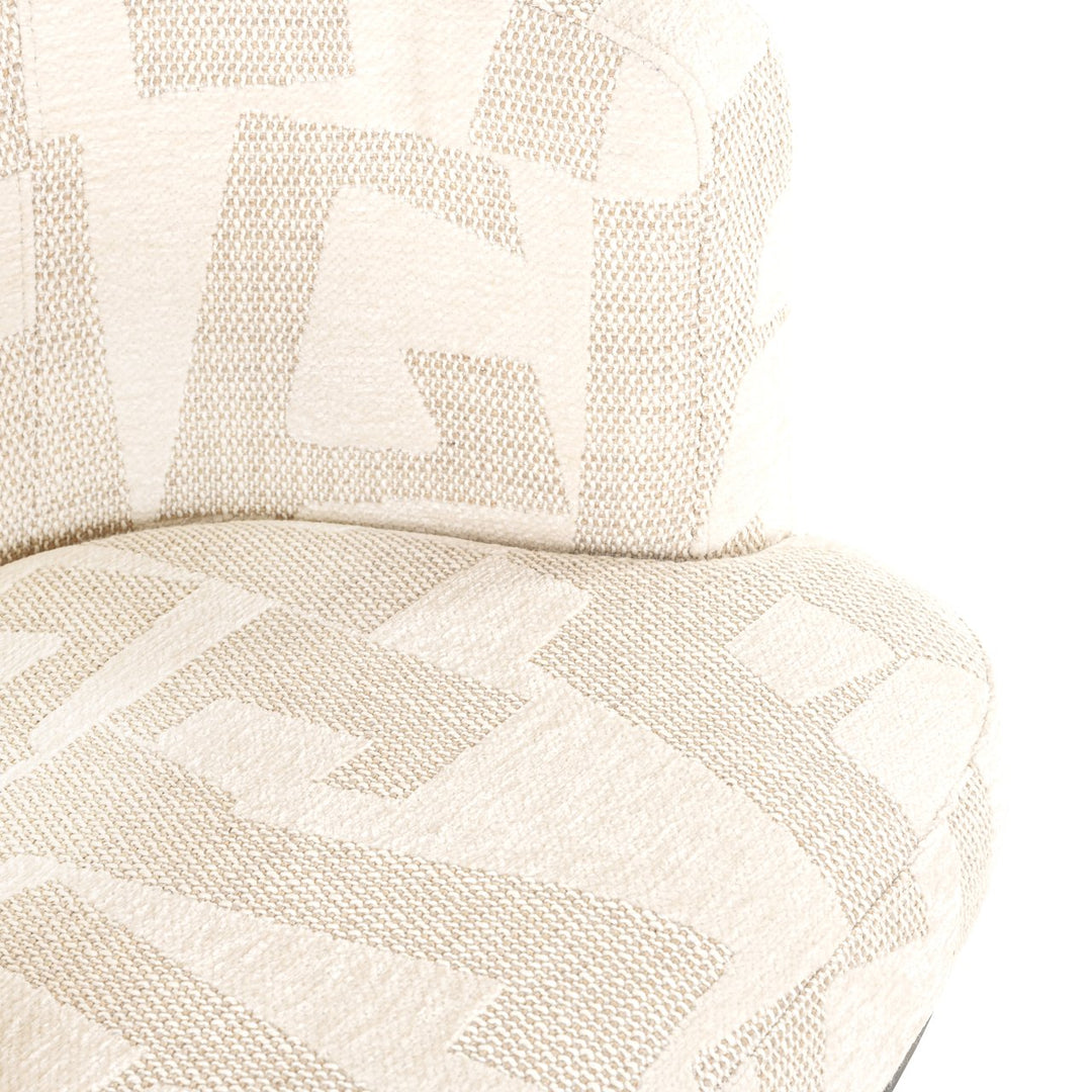 Esszimmerstuhl Cheyenne beige grafisch drehbar