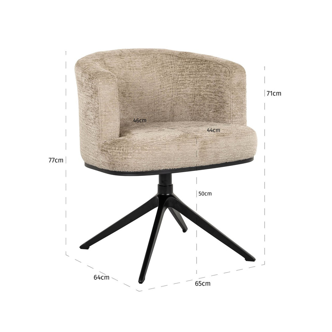 Dining room chair Cheyenne desert fusion swivel fire retardant