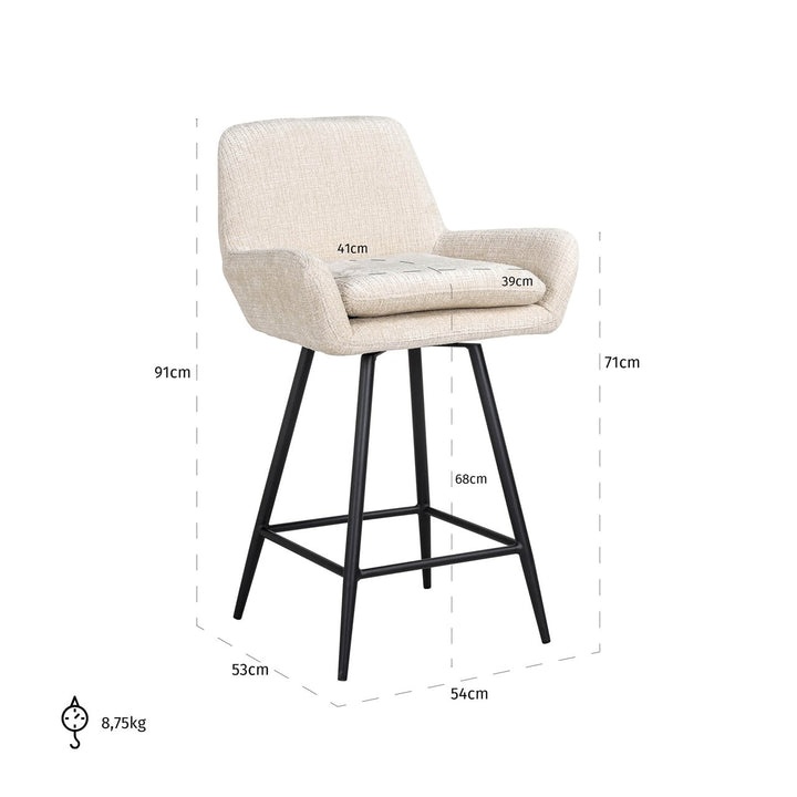 Counter chair Linsey niagara beige (Set of 2)