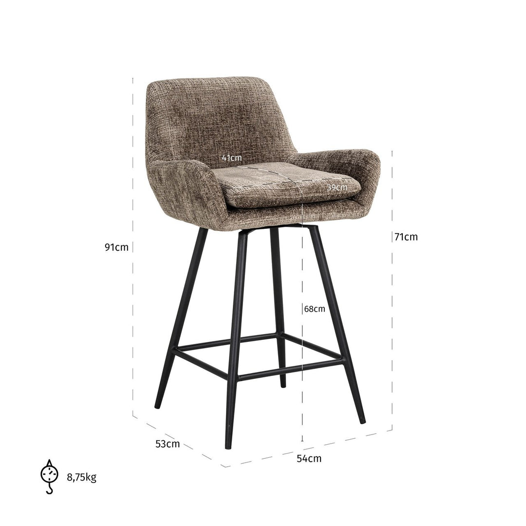 Barhocker Linsey Niagara Stone (2er-Set)