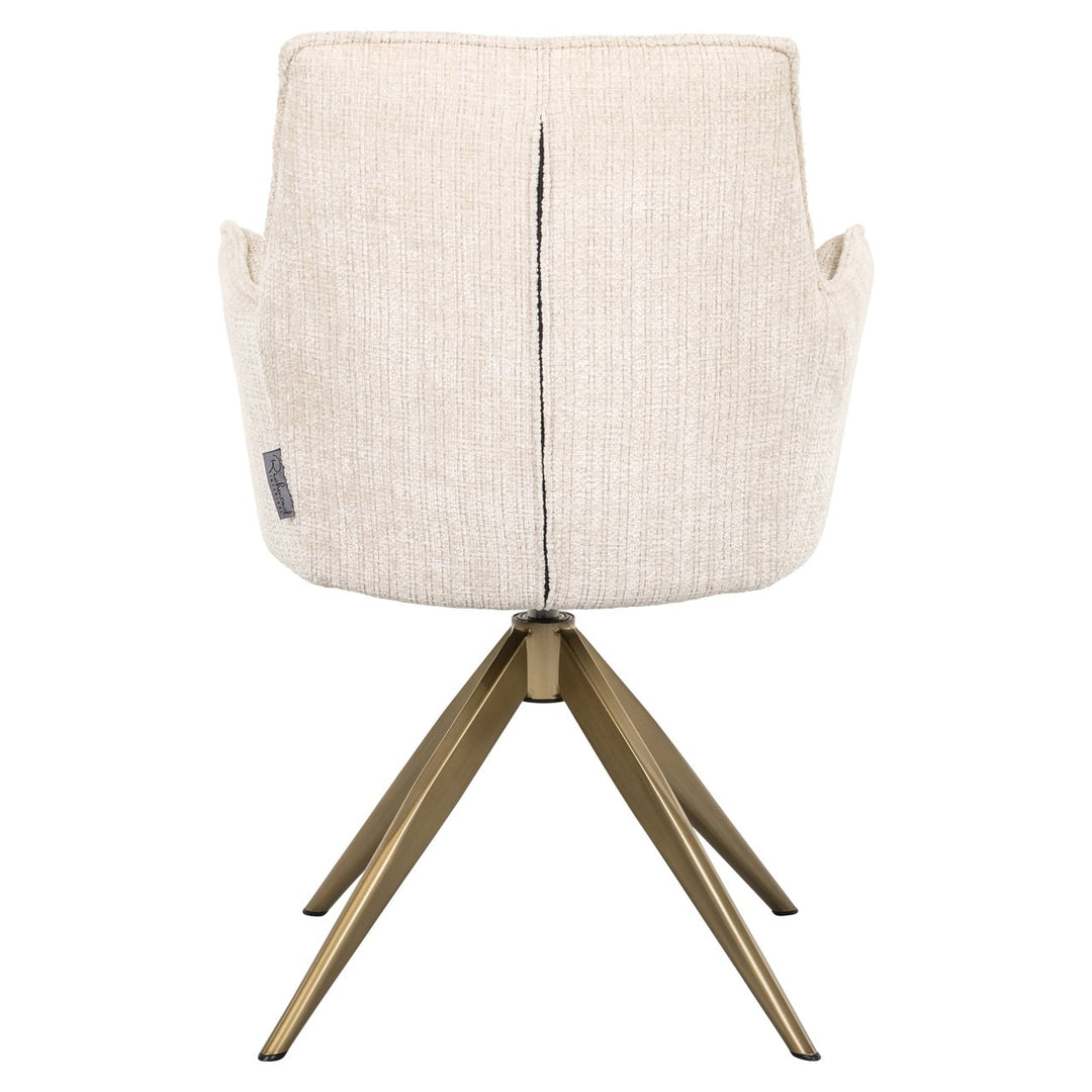 Esszimmerstuhl Dakota Niagara Beige, drehbar mit Armlehne